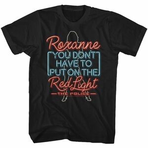 The Police Neon Roxanne Black Adult T-Shirt